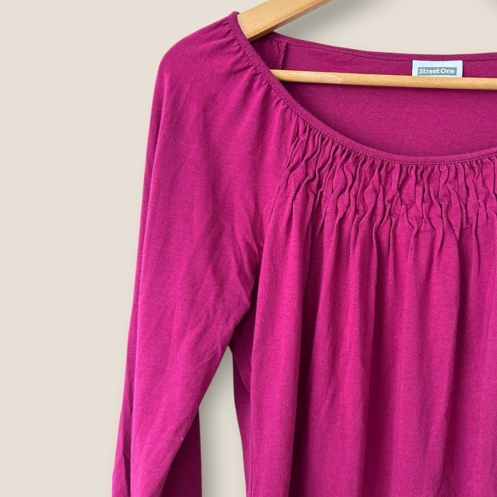 Street One Magenta Long Sleeve Top - Picture 3 of 9